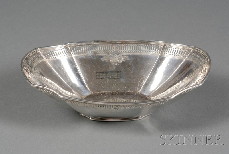 Appraisal: Tiffany Co Sterling Fruit Bowl - oval with concave corners