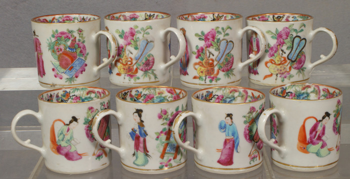 Appraisal: Chinese Export porcelain Mandarin cups h all c minor wear