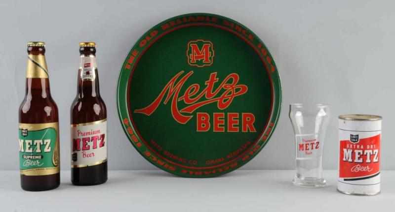 Appraisal: Lot of Metz Beer Assorted Items Description s Includes two