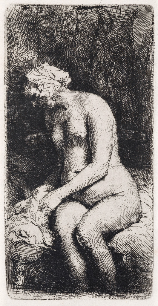 Appraisal: REMBRANDT VAN RIJN Woman Bathing her Feet at a Brook