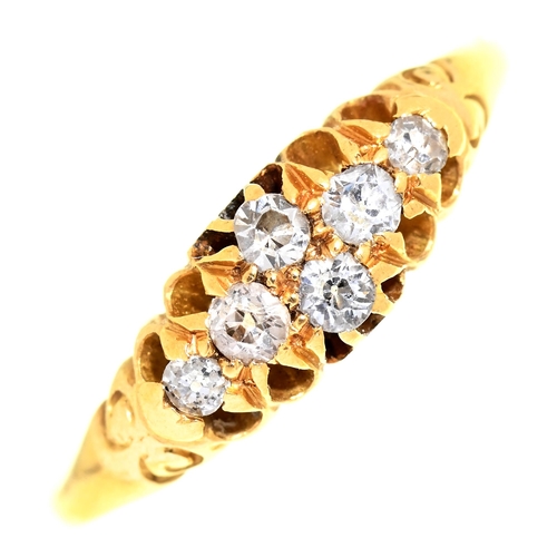 Appraisal: A six stone diamond ring early th century in gold