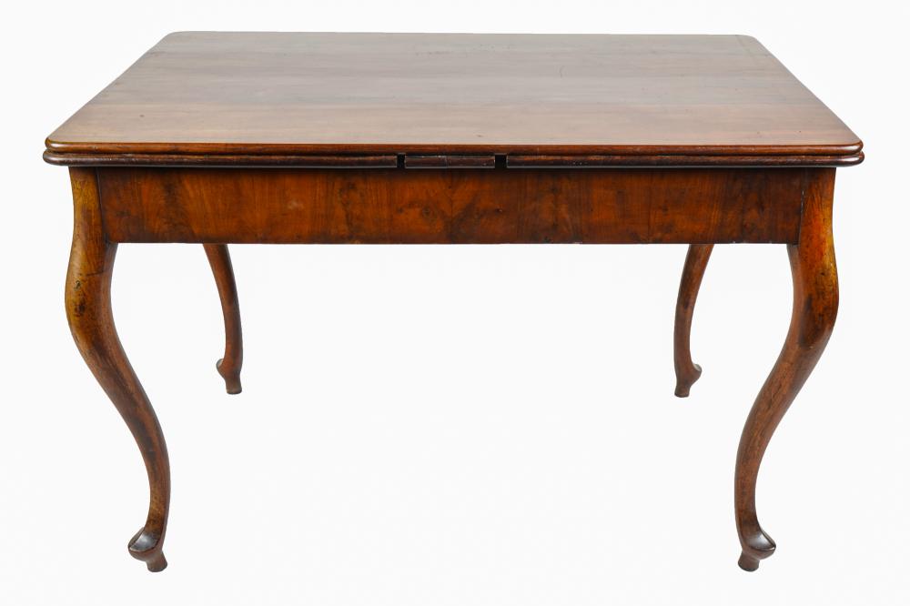 Appraisal: MAHOGANY DRAW LEAF TABLEon cabriole legs Condition with general nicks