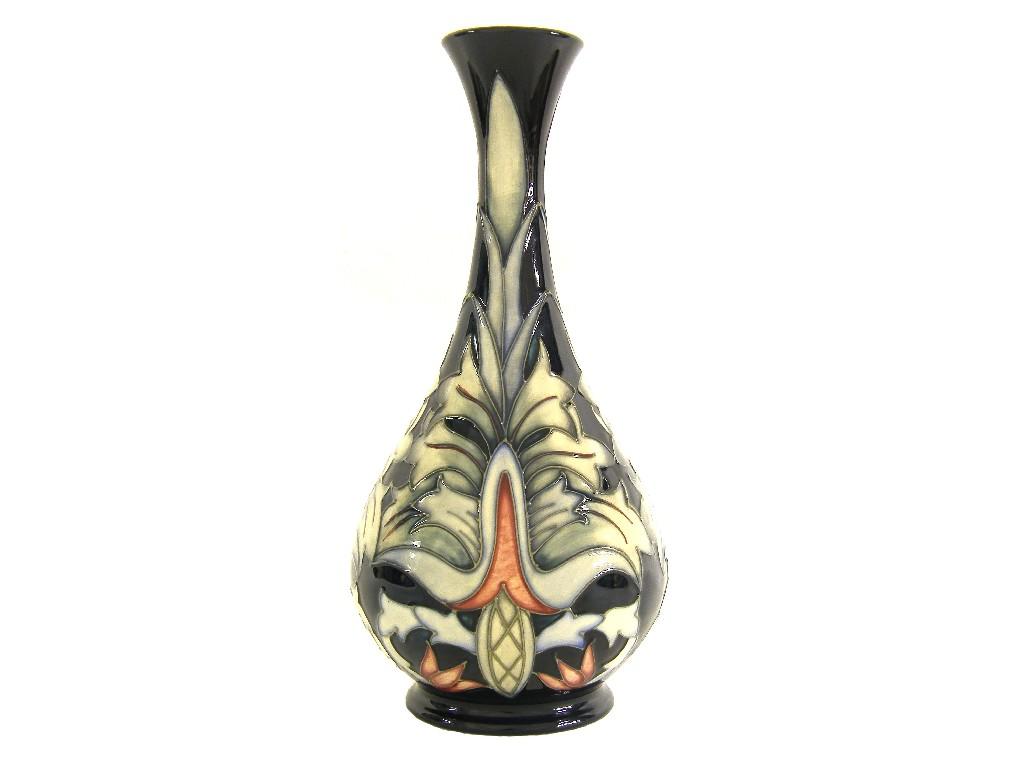 Appraisal: Moorcroft William Morris 'Snakehead Fritillary' bottle neck vase decorated upon