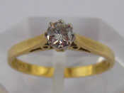 Appraisal: An carat gold diamond solitaire ring the round brilliant cut