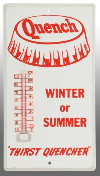 Appraisal: Tin Quench Thermometer Description Unusual graphics for winter and summer