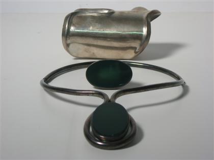 Appraisal: Three piece lady's modern design jewelry pieces including a sterling