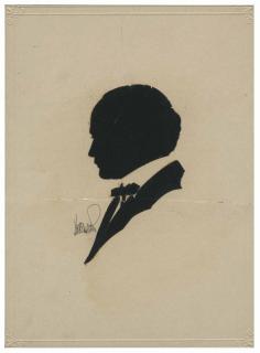 Appraisal: Houdini Harry Silhouette of Harry Houdini Cut by Dai Vernon