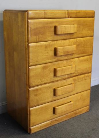 Appraisal: Midcentury Russel Wright Drawer Chest Dresser Unmarked Refinished with nice