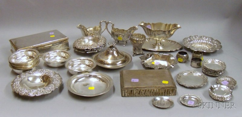 Appraisal: Group of Assorted Silver and Silver Plated Items including a