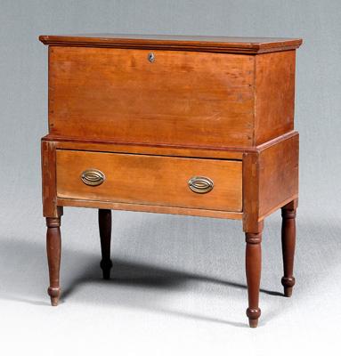 Appraisal: Southern sugar chest cherry and walnut with poplar secondary large