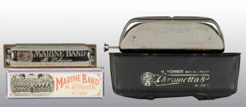 Appraisal: Lot of Hohner Harmonicas Description Includes a Marine Band and