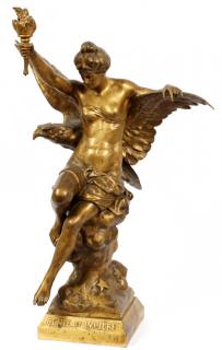 Appraisal: EMILE LOUIS PICAULT BRONZE SCULPTURE EMILE LOUIS PICAULT FR -