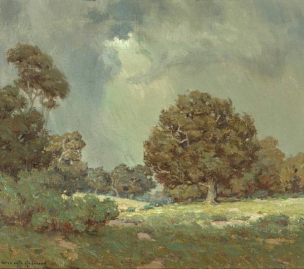 Appraisal: Granville Redmond American - Wildflowers under grey skies The Coming