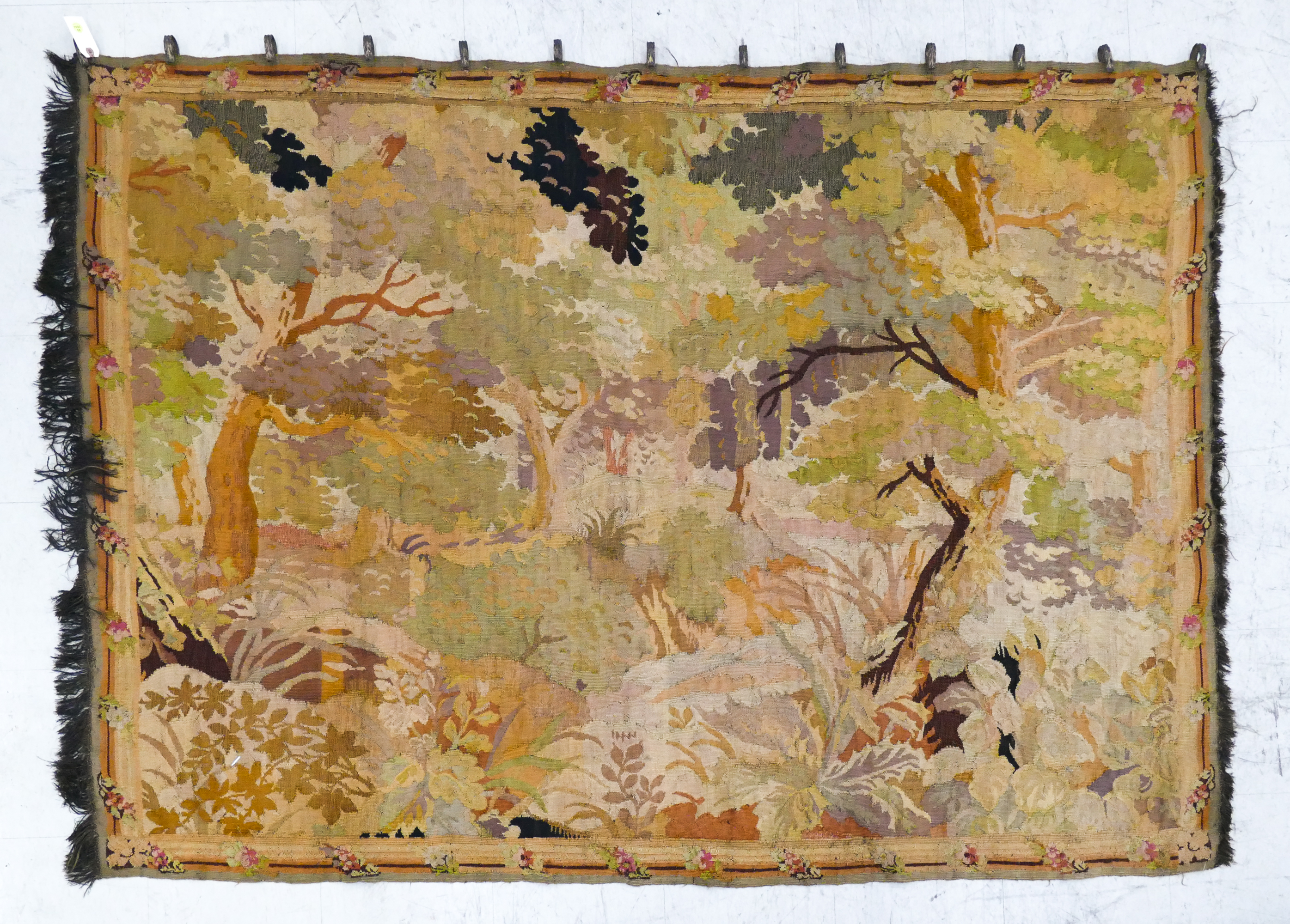 Appraisal: Antique French Forest Scene Hanging Tapestry- 'x '