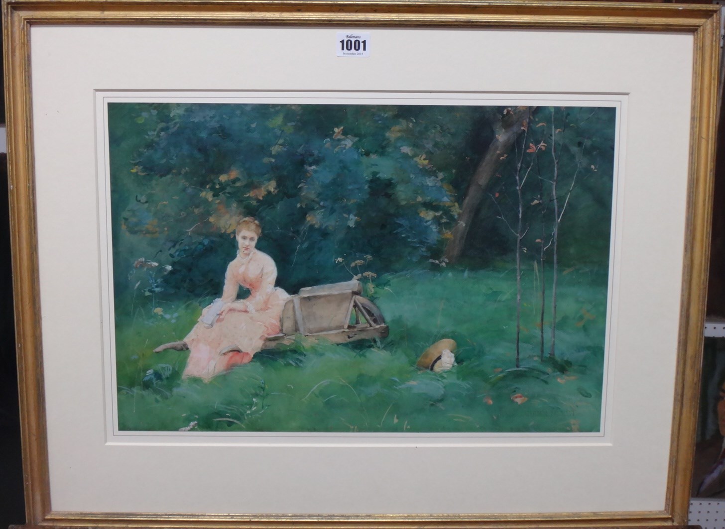 Appraisal: Adrien Moreau-Neret b Pensive moments watercolour and bodycolour signed and