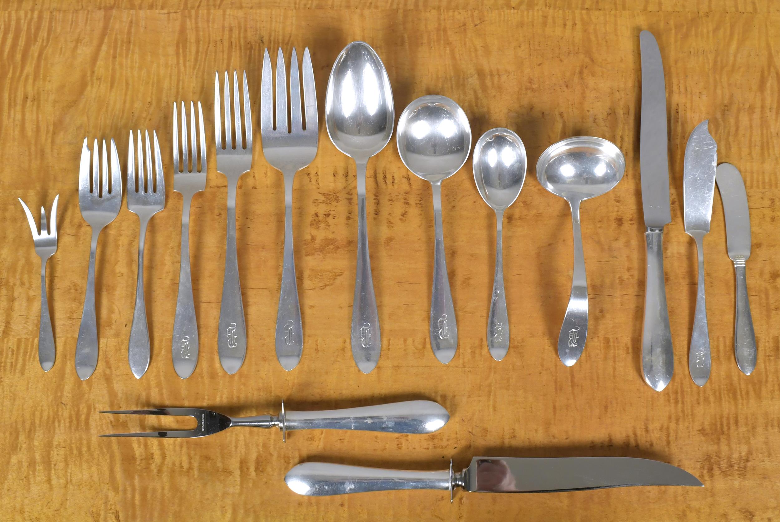 Appraisal: ASSEMBLED STERLING FLATWARE LOT An assorted group of similar style