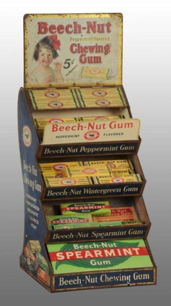 Appraisal: Tin Beech-Nut Gum Display with Marquee Description Includes numerous packs