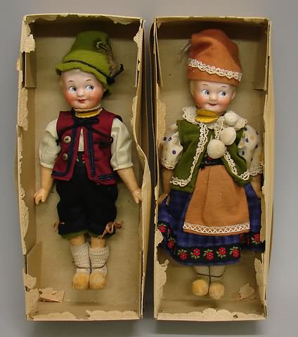 Appraisal: - A Marseille googly dolls boxes Pair of all original