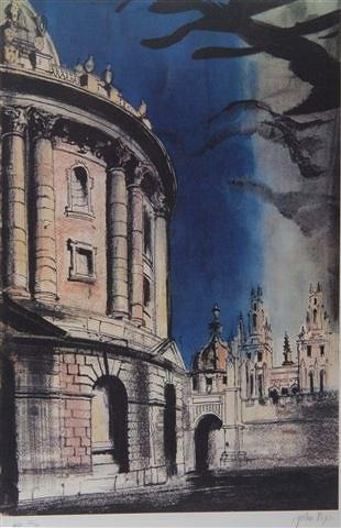 Appraisal: JOHN PIPER - - Radcliffe Camera lithograph in colours pencil