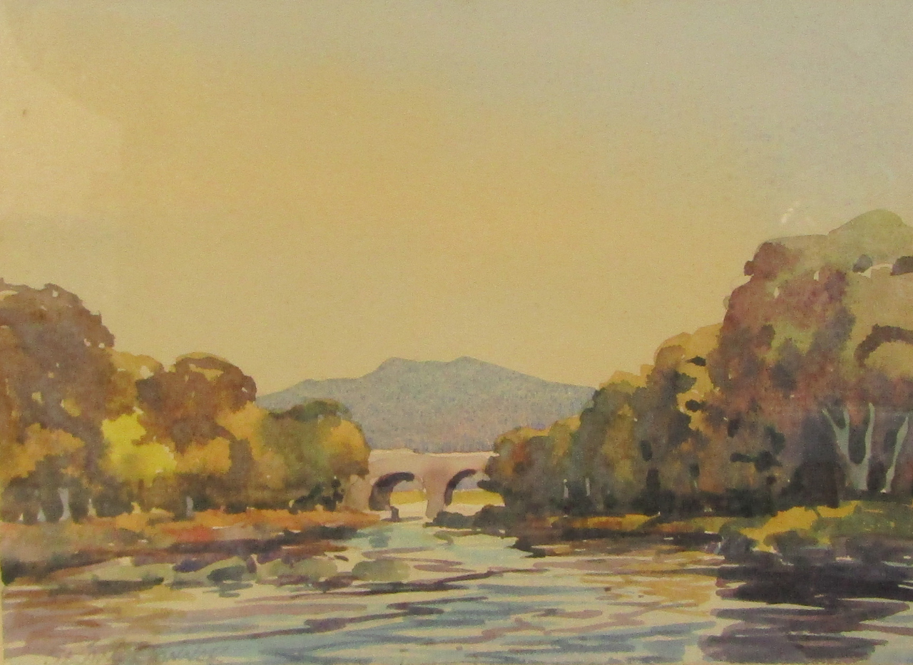 Appraisal: Sean O'Connor Irish - Old Weir Bridge Killarney watercolour signed