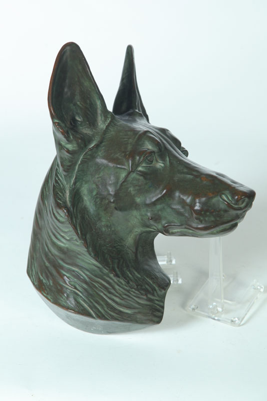 Appraisal: GERMAN SHEPHERD WALL HANGING AFTER FRITZ DILLER GERMAN - Copper