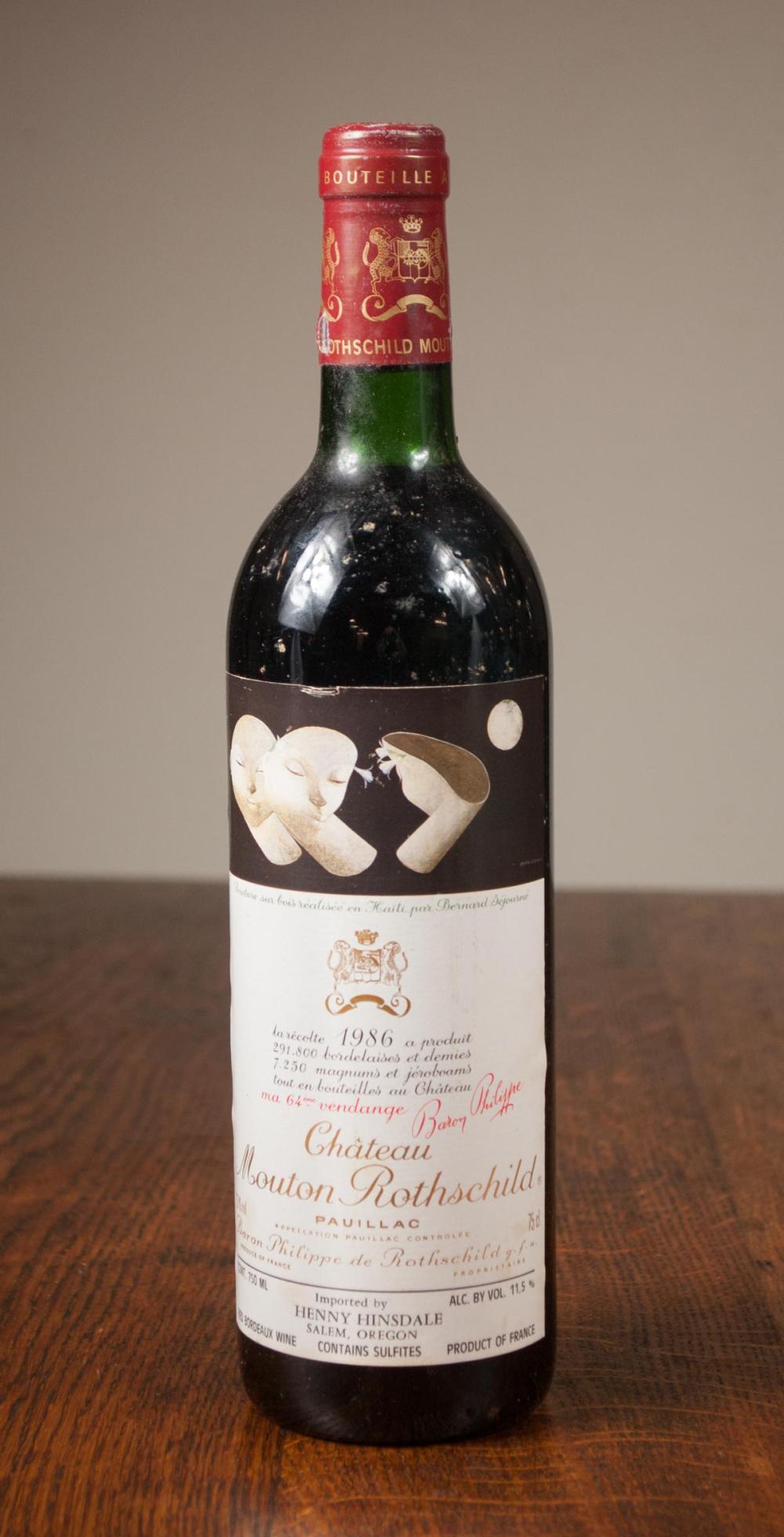 Appraisal: CHATEAU MOUTON ROTHSCHILD RED BORDEAUX Pauillac France