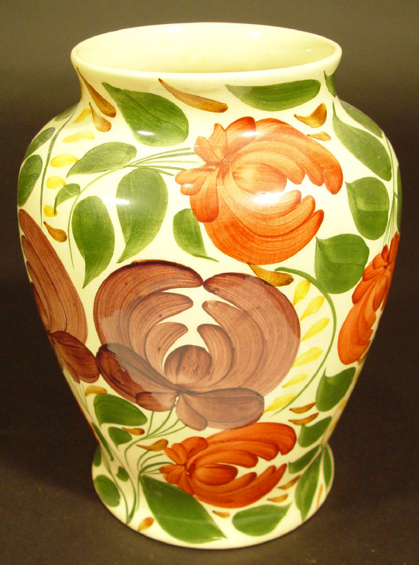 Appraisal: Wade Harvest Ware china vase hand painted with flowers and