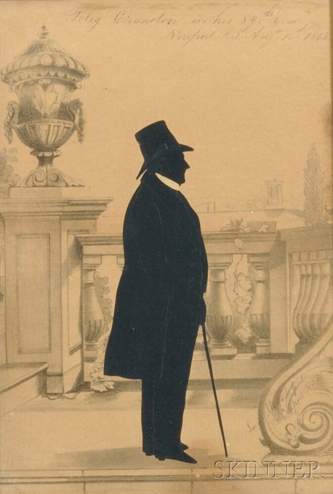 Appraisal: Silhouette Portrait of Peleg Cranston - in His th Year