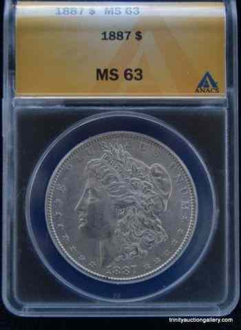 Appraisal: Silver Morgan ANACS MS Dollar CoinGraded and slabbed by ANACS