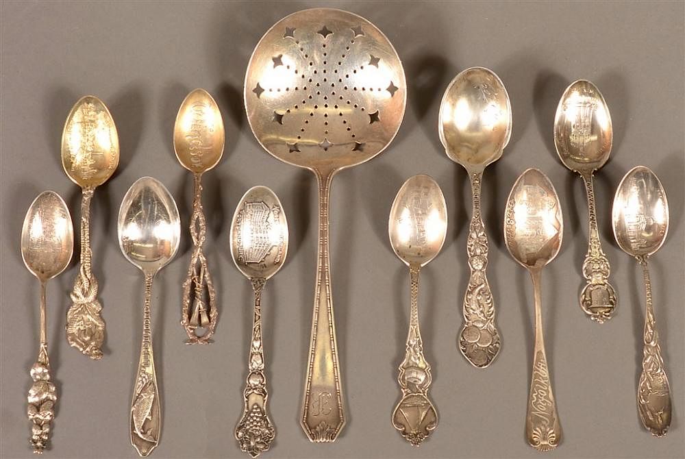 Appraisal: Lot of Eleven Various Sterling Silver Spoons Lot of Eleven