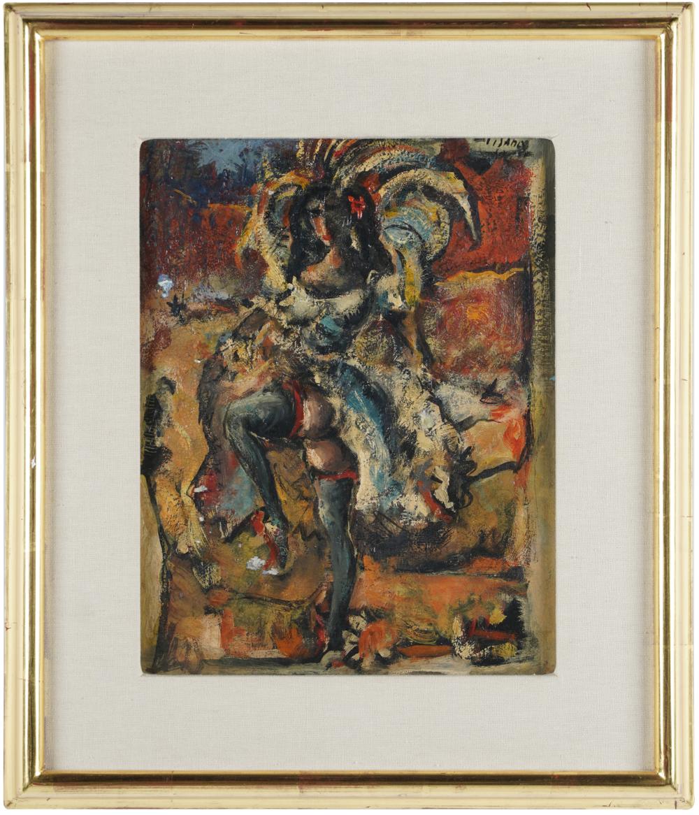 Appraisal: TH CENTURY FLAMENCO DANCERoil on panel signed upper right Provenance