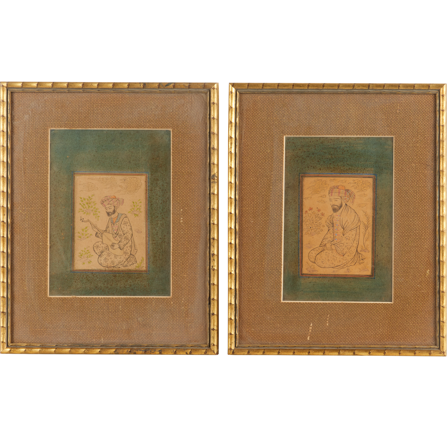 Appraisal: SAFAVID SCHOOL PORTRAIT DRAWINGS Safavid School th th c Portrait