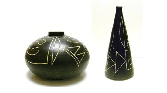 Appraisal: Axel Bruel Danish - two ceramic vases s - s