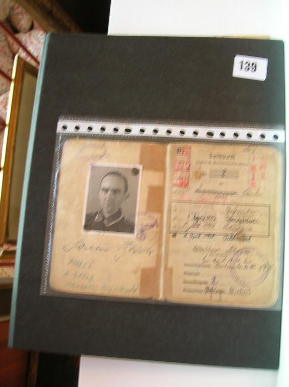 Appraisal: A collection of WWII German soldiers identity documents -