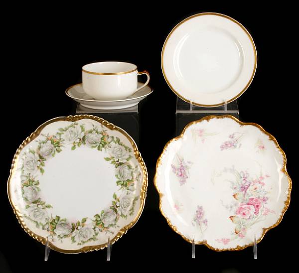 Appraisal: A group of white and gold china by various factories