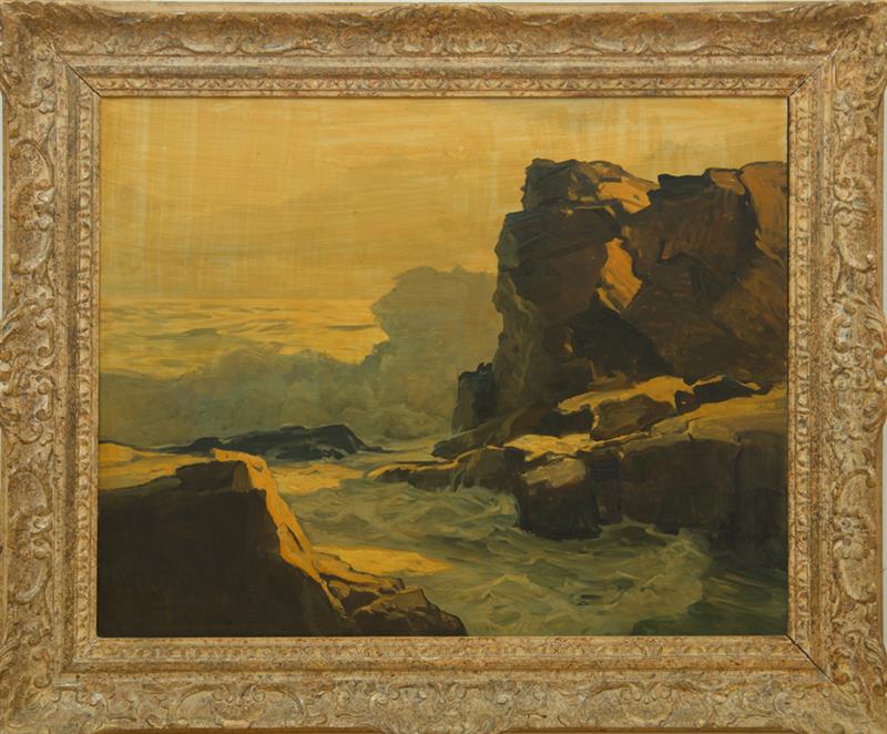 Appraisal: ATTRIBUTED TO FREDERICK JUDD WAUGH - BOLD HEADLAND Oil on