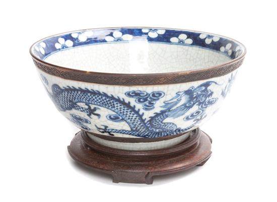 Appraisal: Sale Lot A Chinese Blue and White Porcelain Bowl th