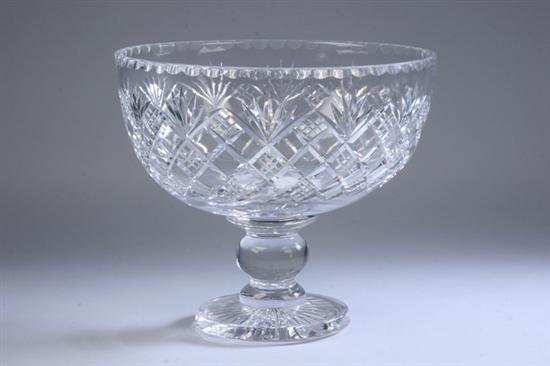 Appraisal: CUT-CRYSTAL PUNCH BOWL th century Circular foot knopped stem supporting