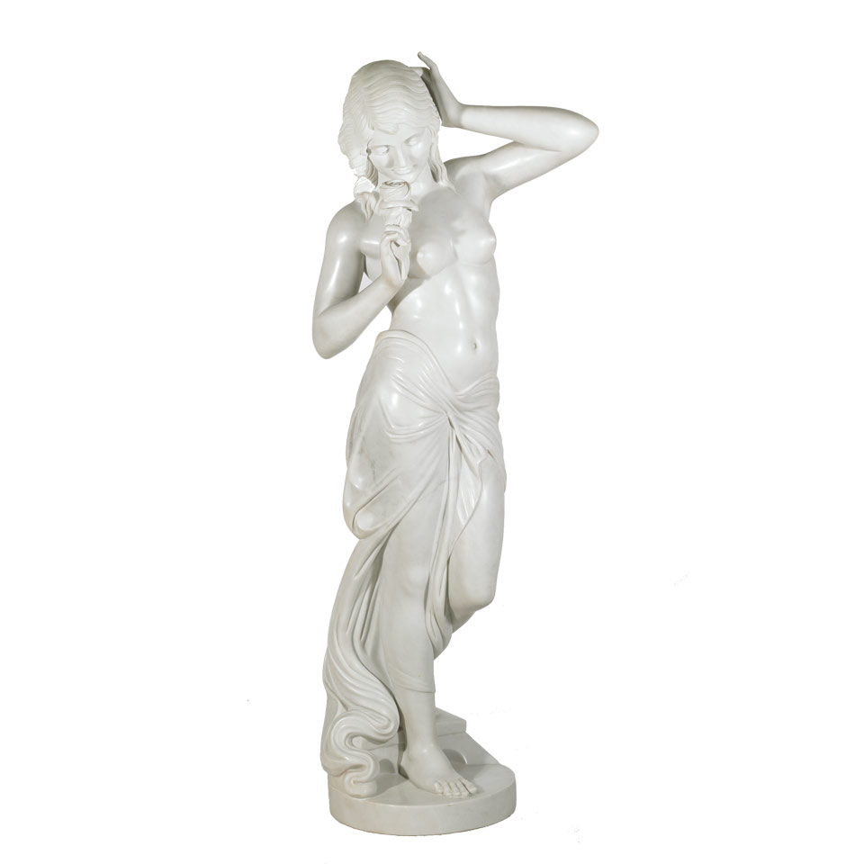 Appraisal: Italian Marble Figure of Classical Beauty mid th century incised