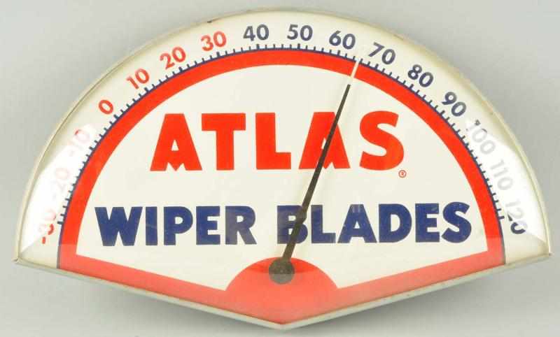 Appraisal: Metal Atlas Wiper Blades Thermometer Condition Excellent Size - x