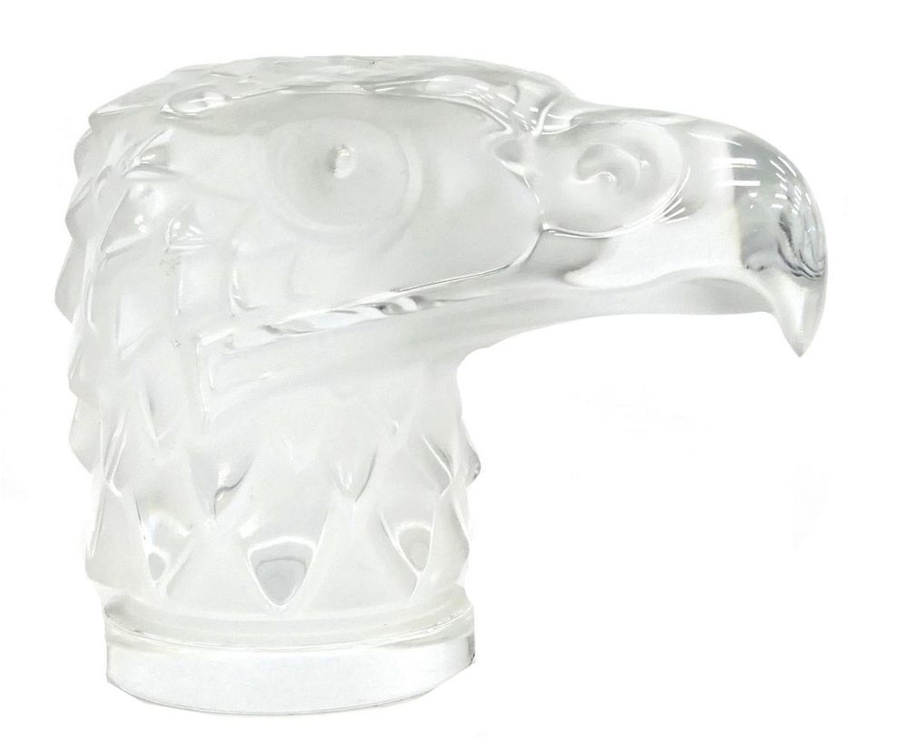 Appraisal: LALIQUE FRANCE CRYSTAL EAGLE HEAD FIGURE LALIQUE FRANCE CRYSTAL EAGLE