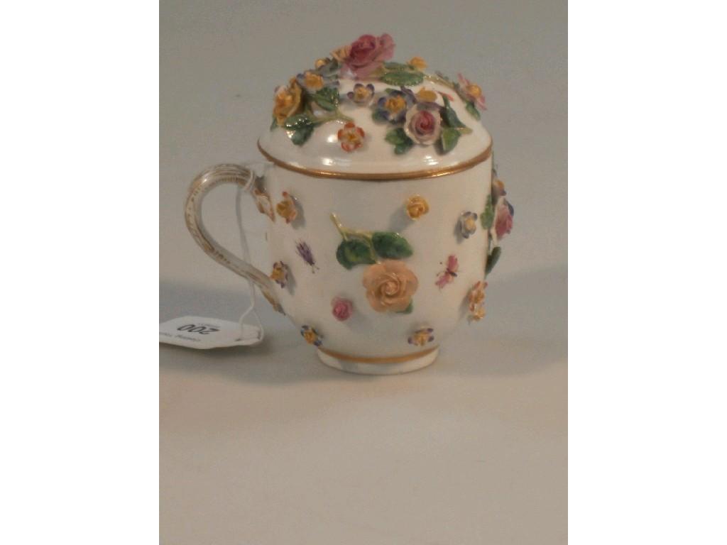 Appraisal: A late thC early thC Meissen porcelain chocolate cup and