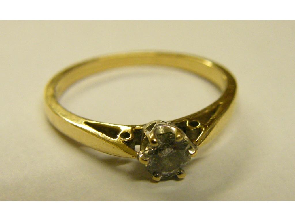 Appraisal: ct diamond solitaire ring ct approx size O