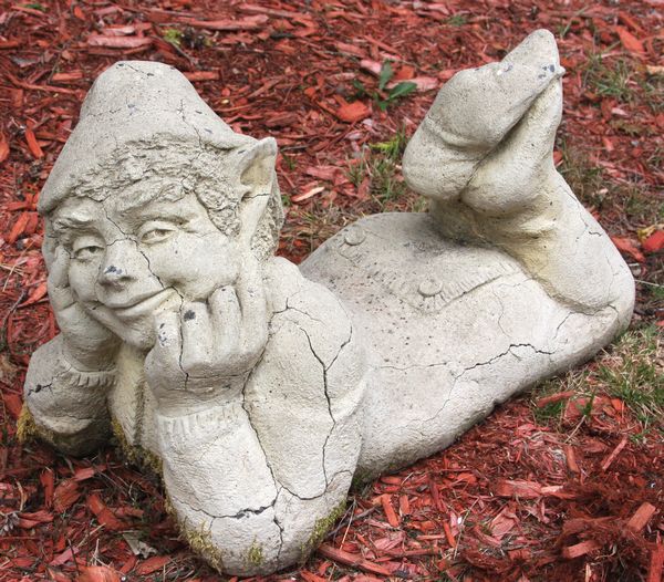 Appraisal: Cement gnome garden ornament l Age cracks EST '