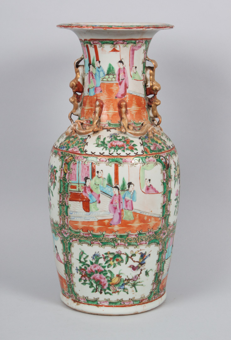 Appraisal: Large Chinese Export porcelain vase late th century rose medallion