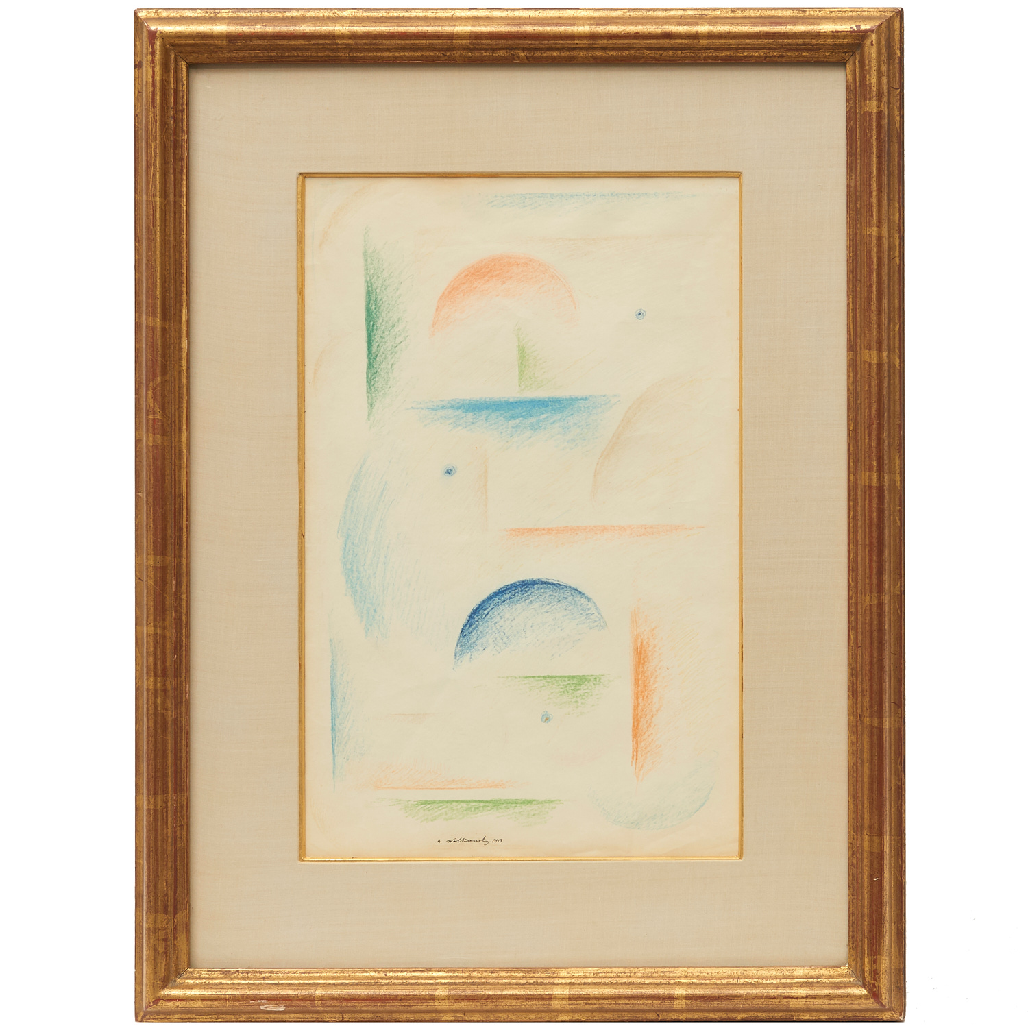 Appraisal: ABRAHAM WALKOWITZ COLORED CRAYON ON PAPER Abraham Walkowitz American -