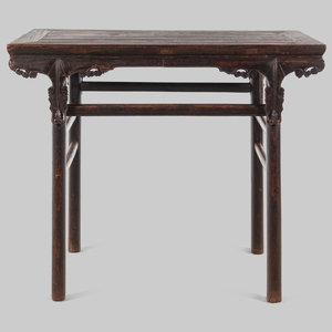 Appraisal: A Chinese Black Lacquered Softwood Wine Table Jiuzhuo TH CENTURY