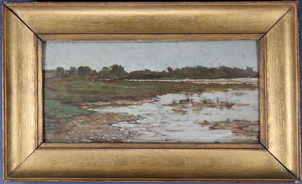 Appraisal: Manner of Kensett Marsh Landscape JFK Manner of Kensett Marsh