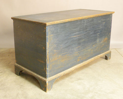 Appraisal: Blue painted blanket chest th c h w