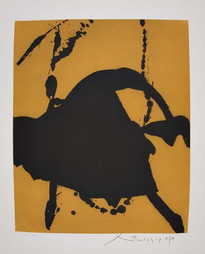 Appraisal: ROBERT MOTHERWELL Gesture I State I Color aquatint - x